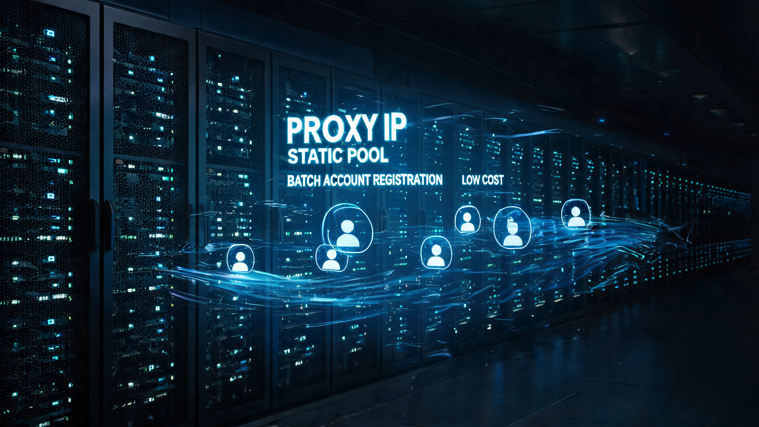 机房静态代理IP批量注册账号低成本